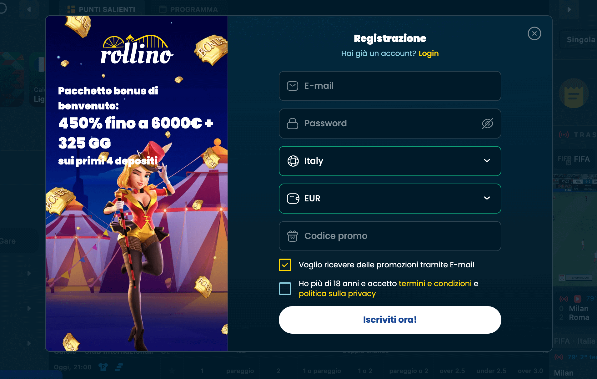 Rollino casino Registrazione Rollino casino Registrazione